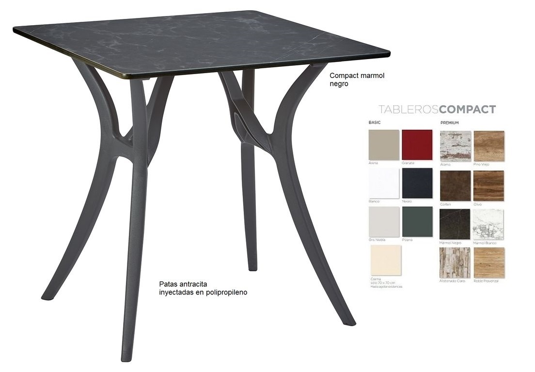 3115 mesa polipropileno blanco compact marmol negro