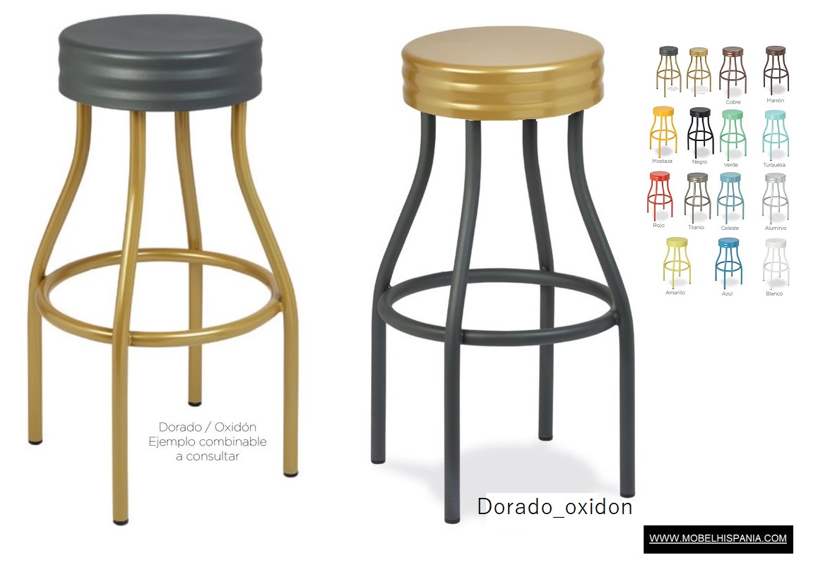 5551 taburete combina dorado