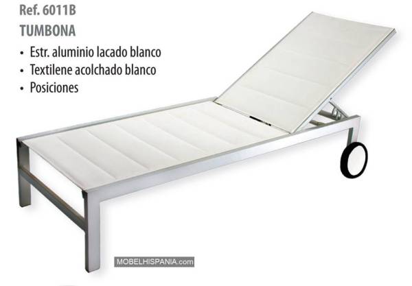 6011P tumbona aluminio blanca 1