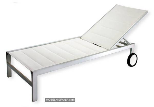 6011P tumbona aluminio blanca