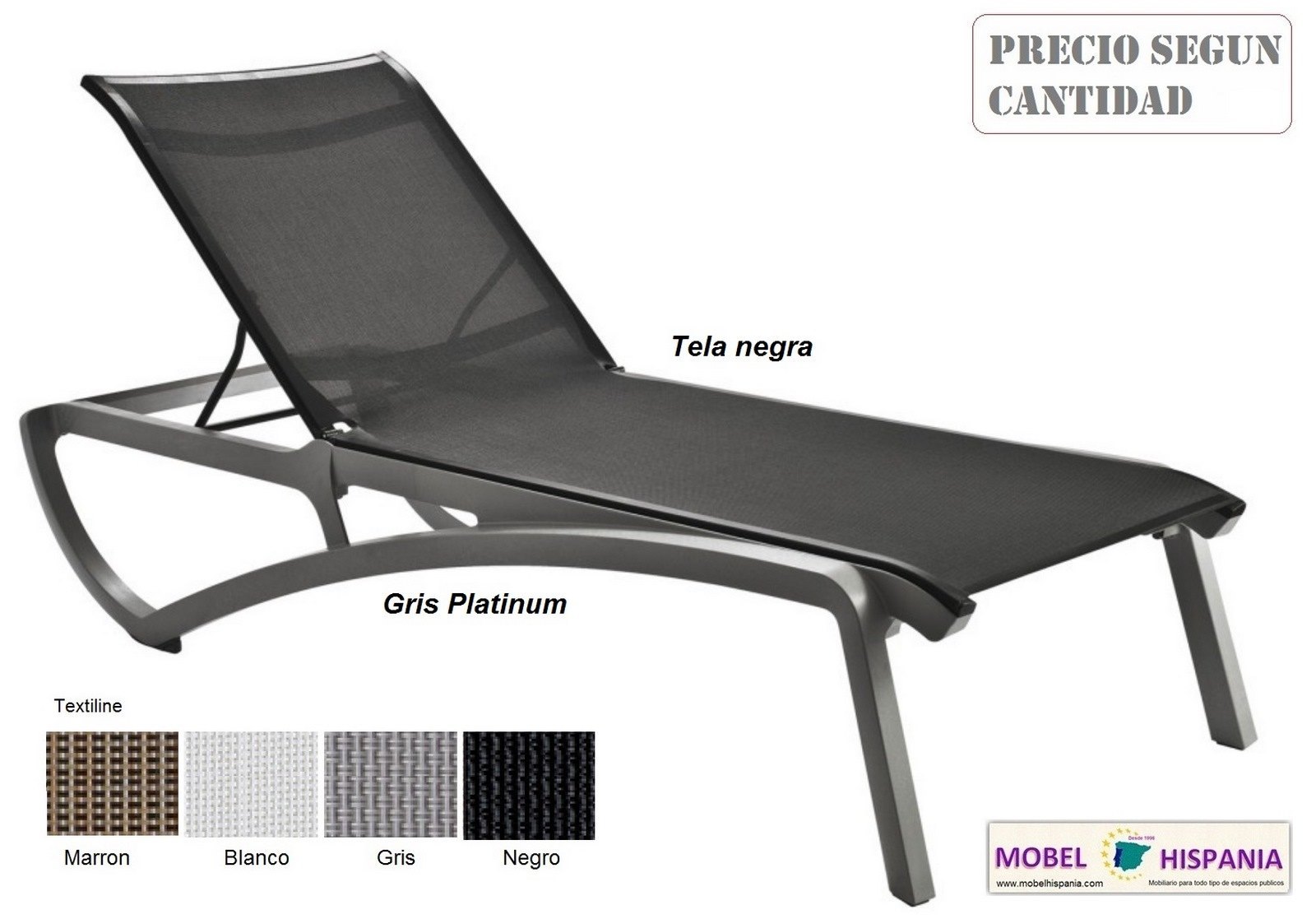 SUNSET tumbona doble gris blanca negro negro 12