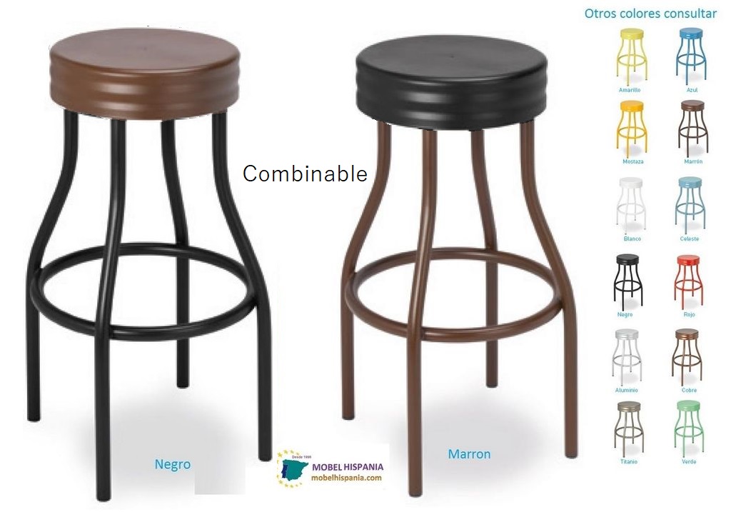 5551 taburete combina dorado