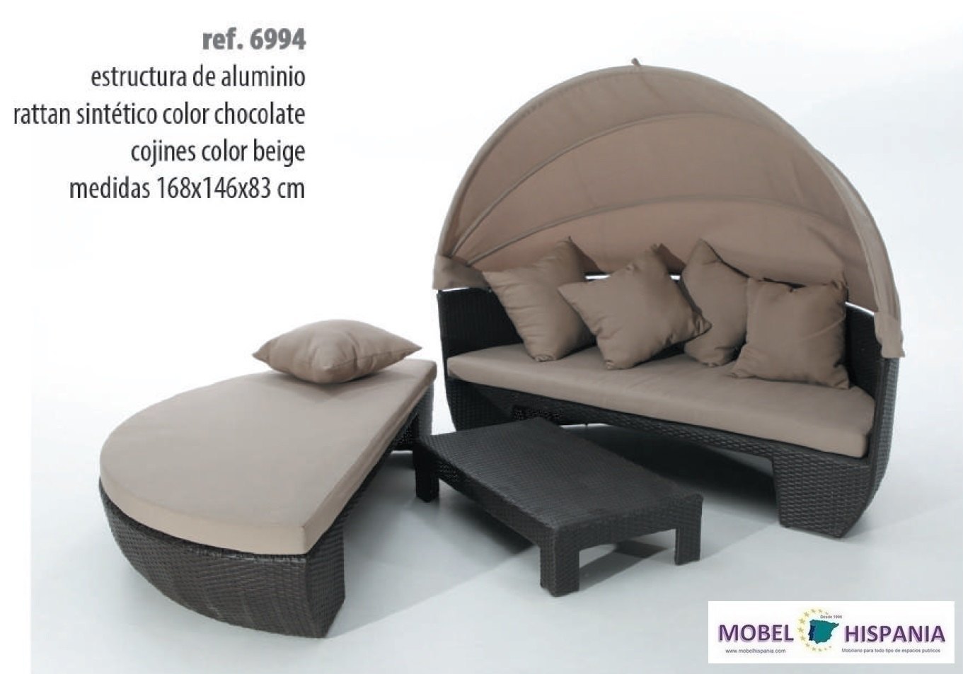 COMBI-Set-cama-chill-out-rattan-sintetico-chocolate COMBI Set cama chill out rattan sintetico chocolate