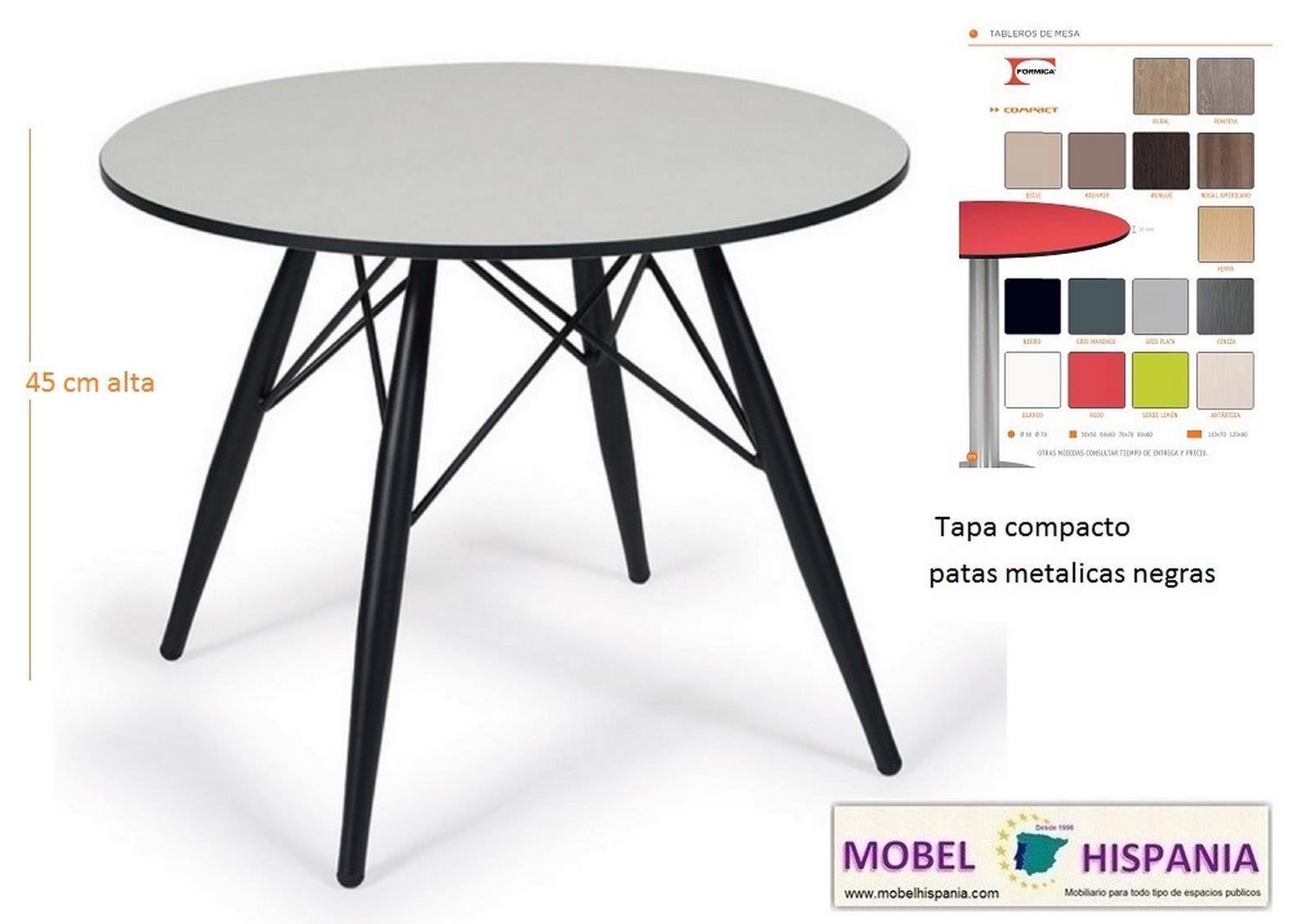 RB355 mesa baja negra compacto