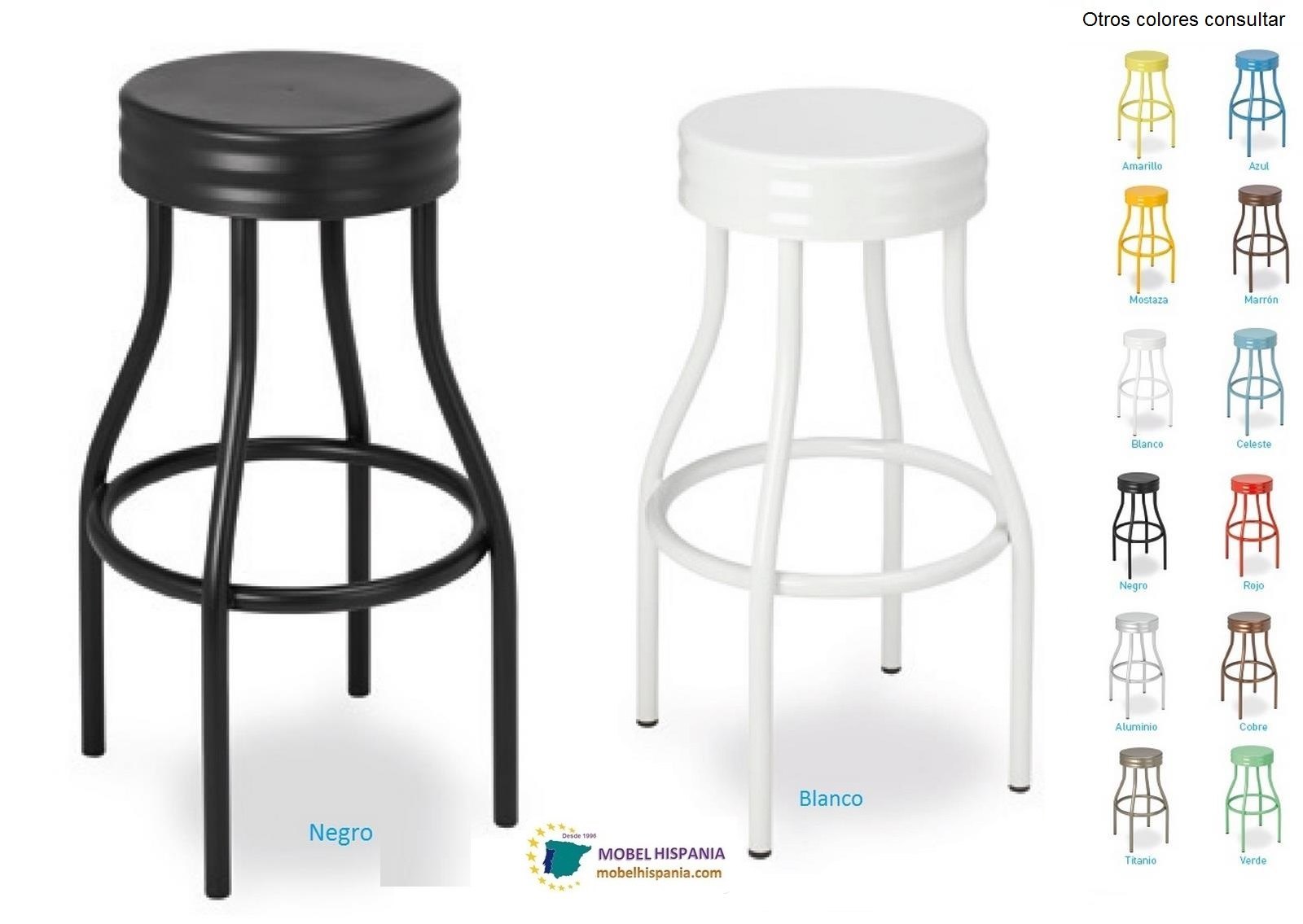 5551 taburete industrial metalico nego blanco