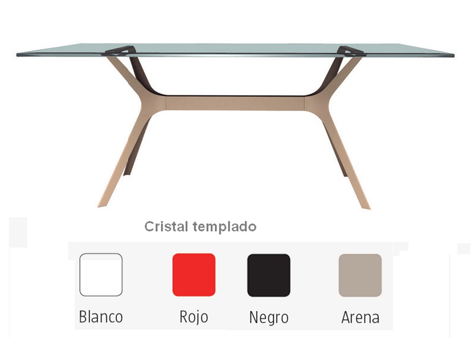 vela mesa diseno arena cristal rectangular