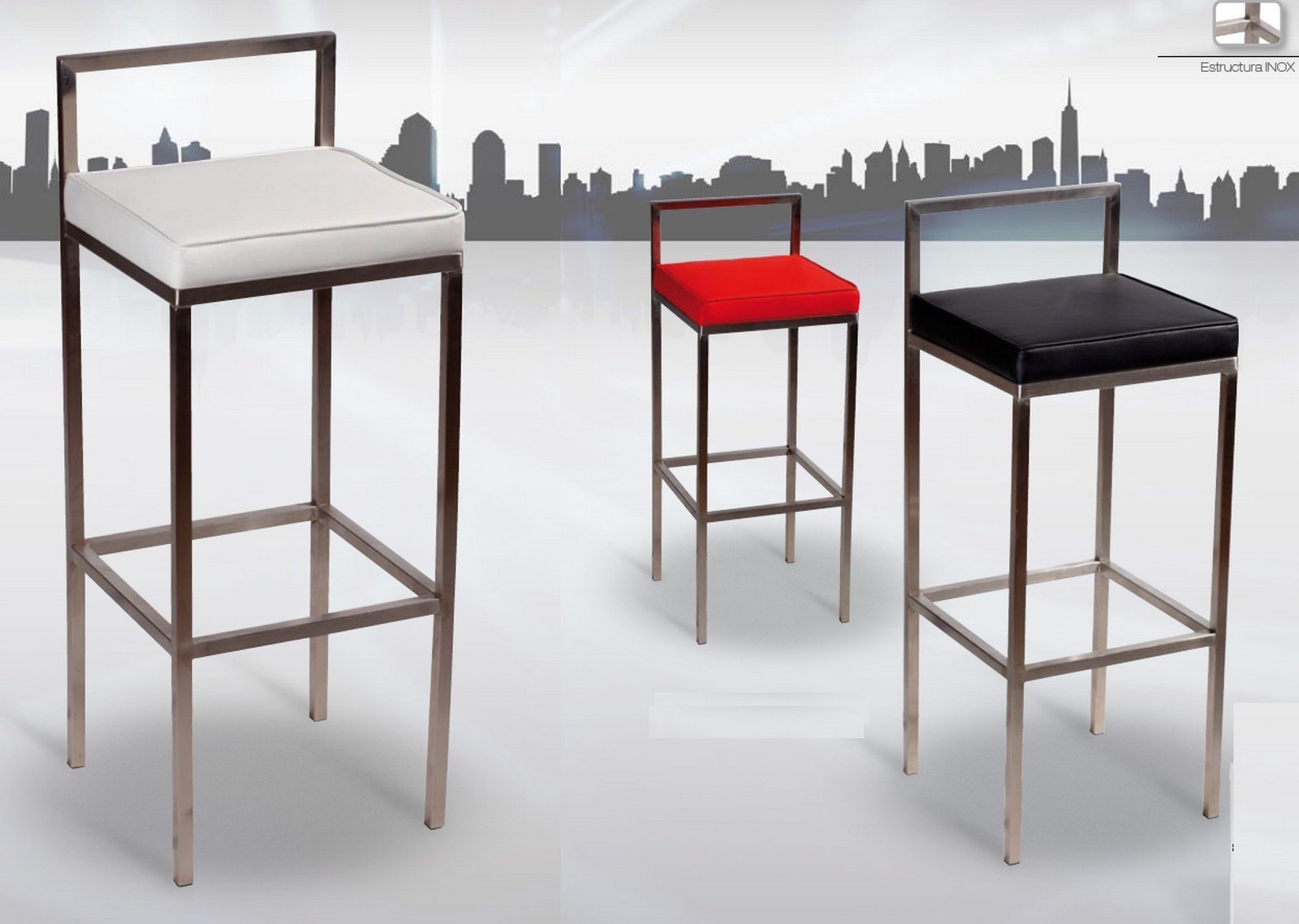 goteborg taburete cafeterias acero