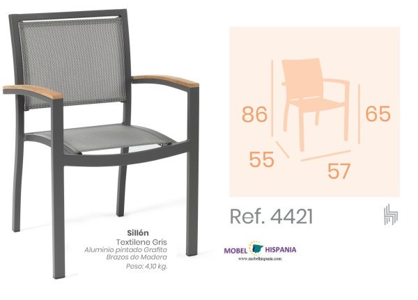 4421 sillon grafito textiline gris 01