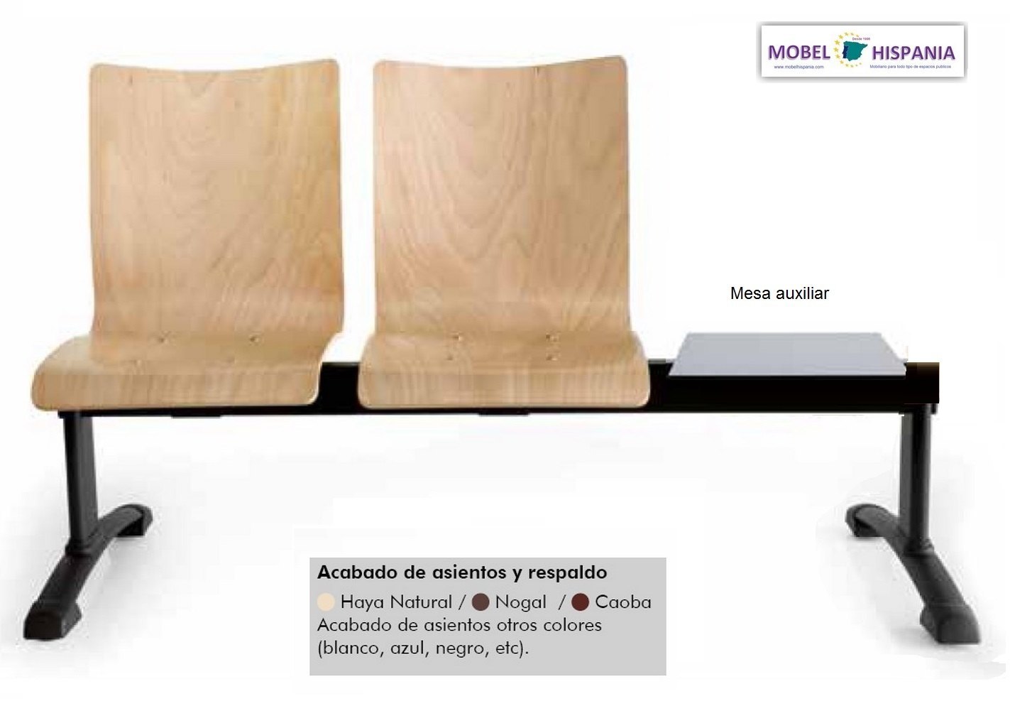 B MBA Bancada madera 3plazas 04