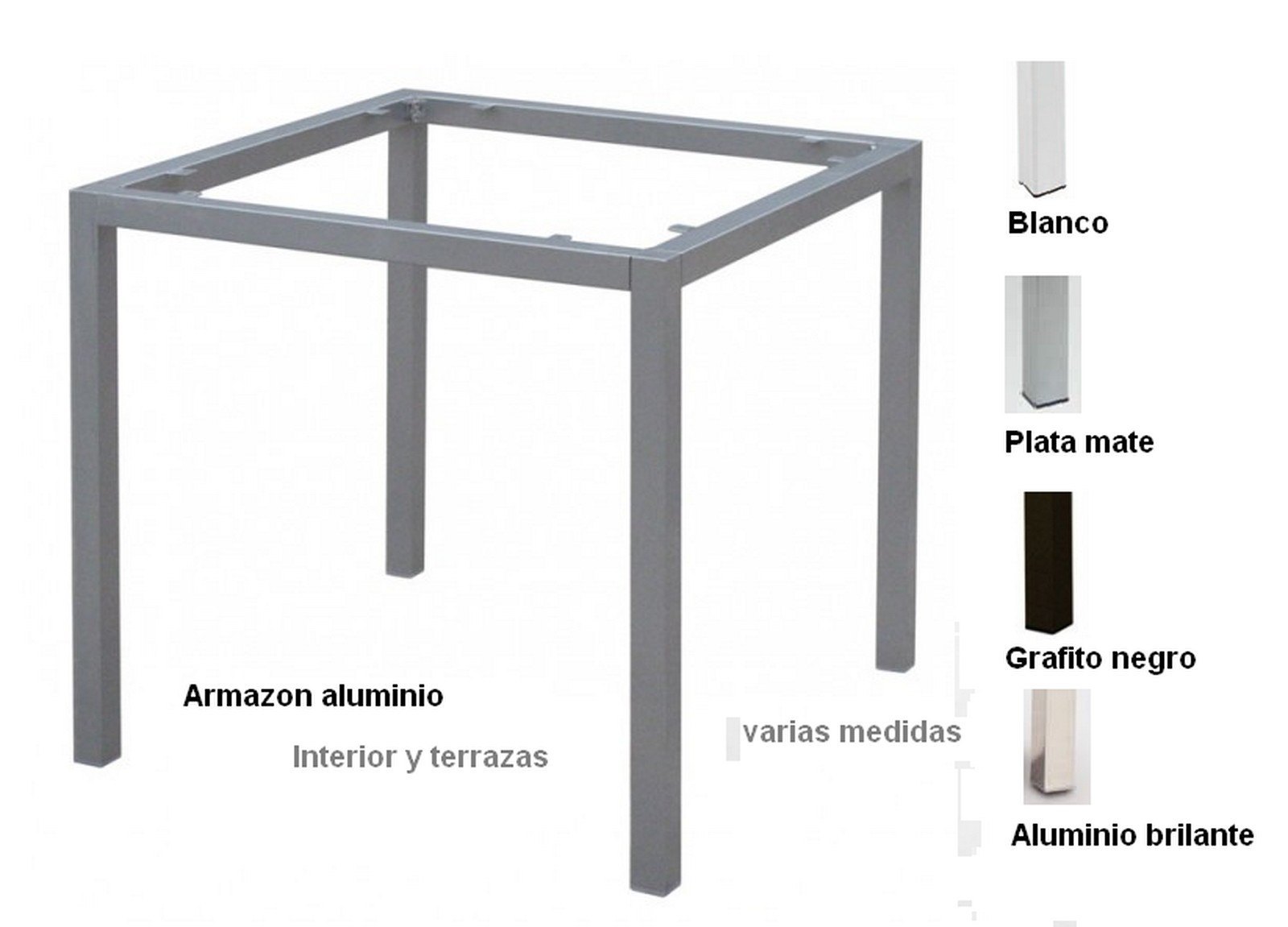 eros mesa rectangular aluminio negro compacto terrazas 02