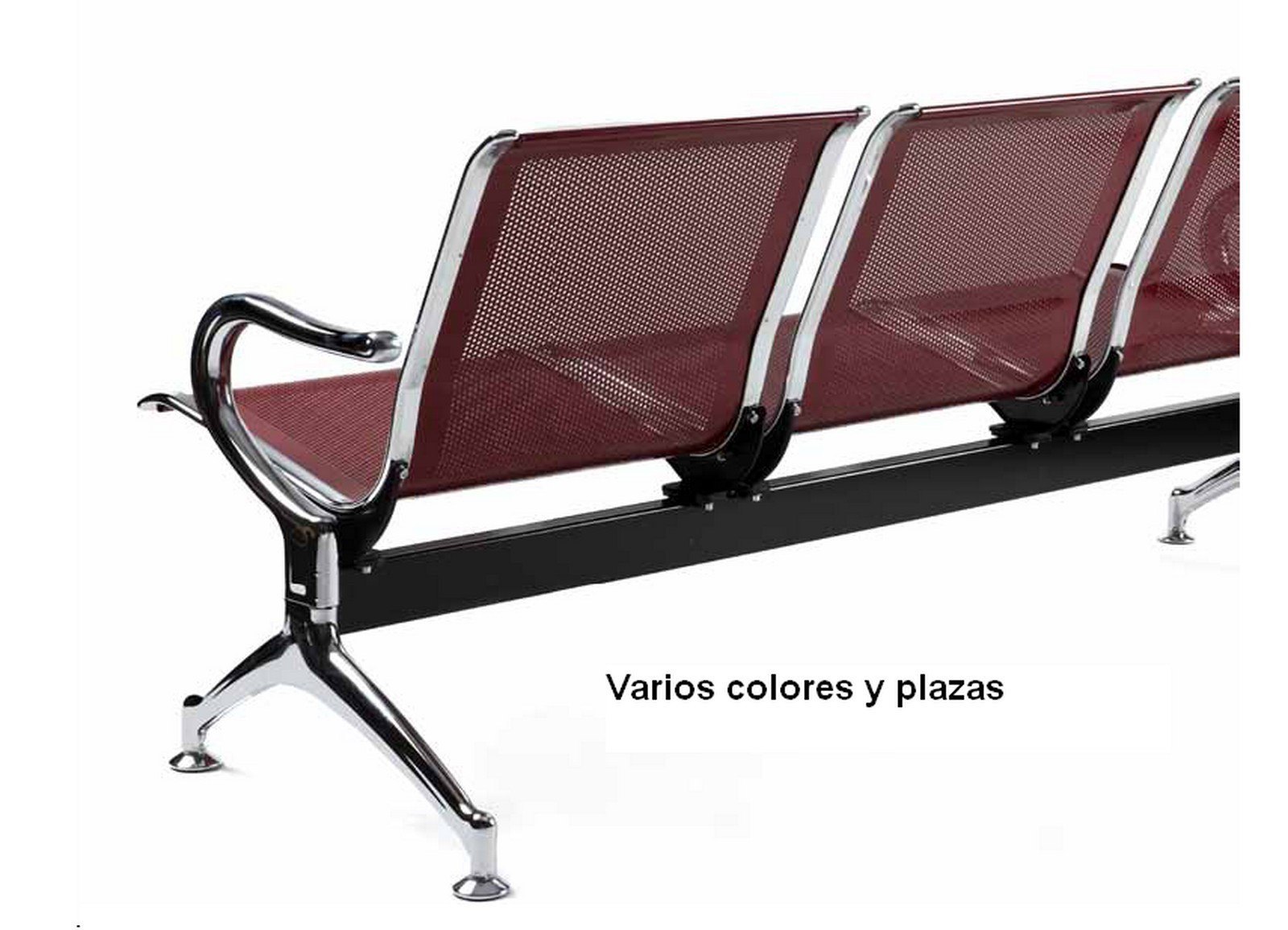 ala bancada metalica 3plazas tapizada mesa 09