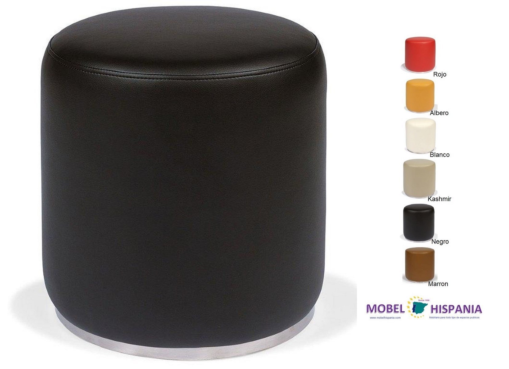 Puf-redondo-negro Puf redondo negro