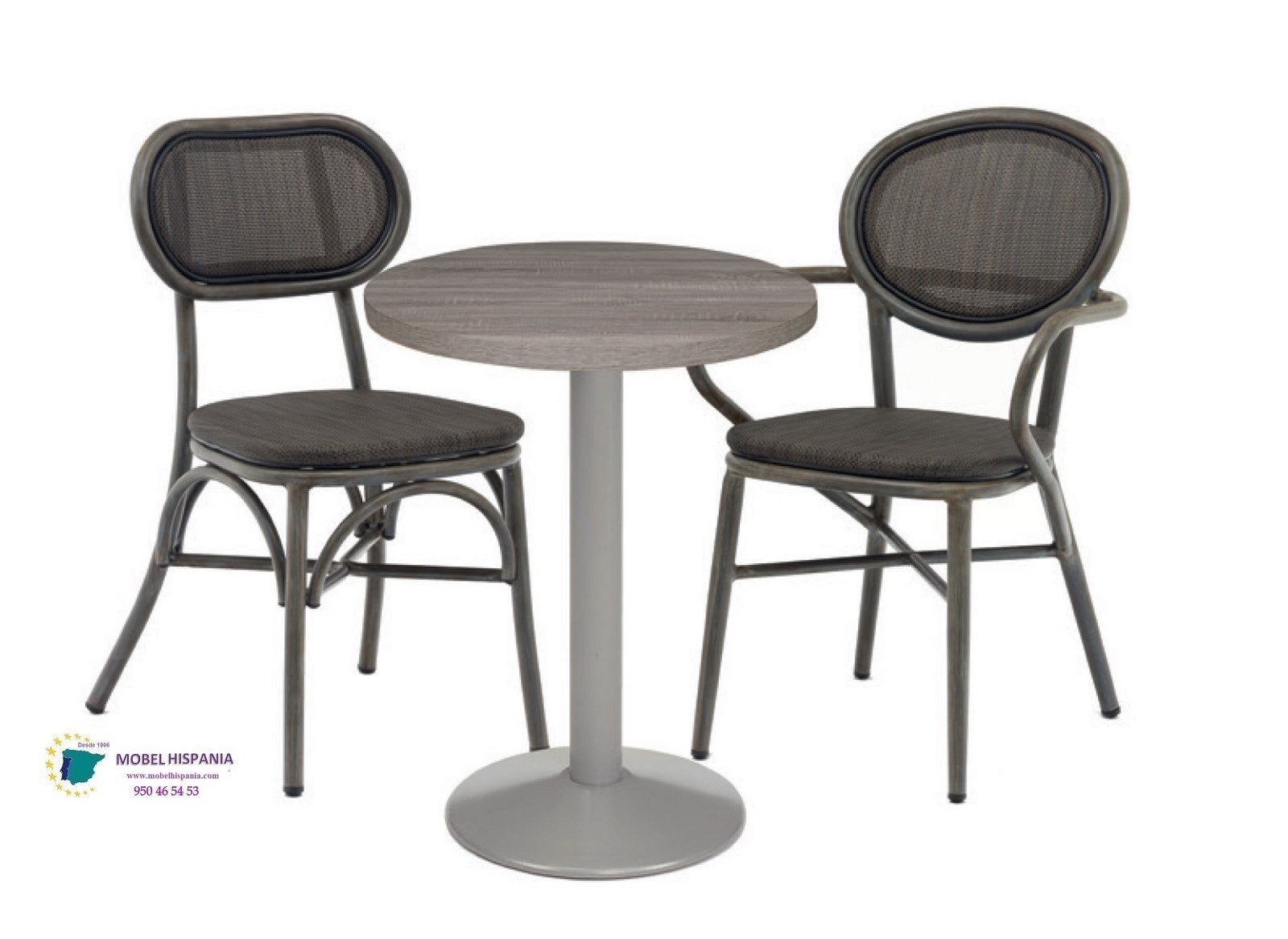 177 silla deco etna respaldo negro asiento nogal vintage 02 1