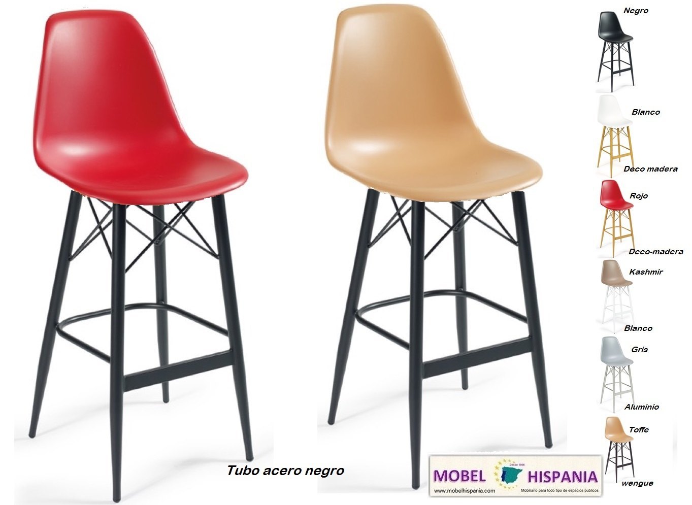 picasso taburete acero negro 01