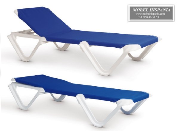 beachmat tumbona polipropileno azul