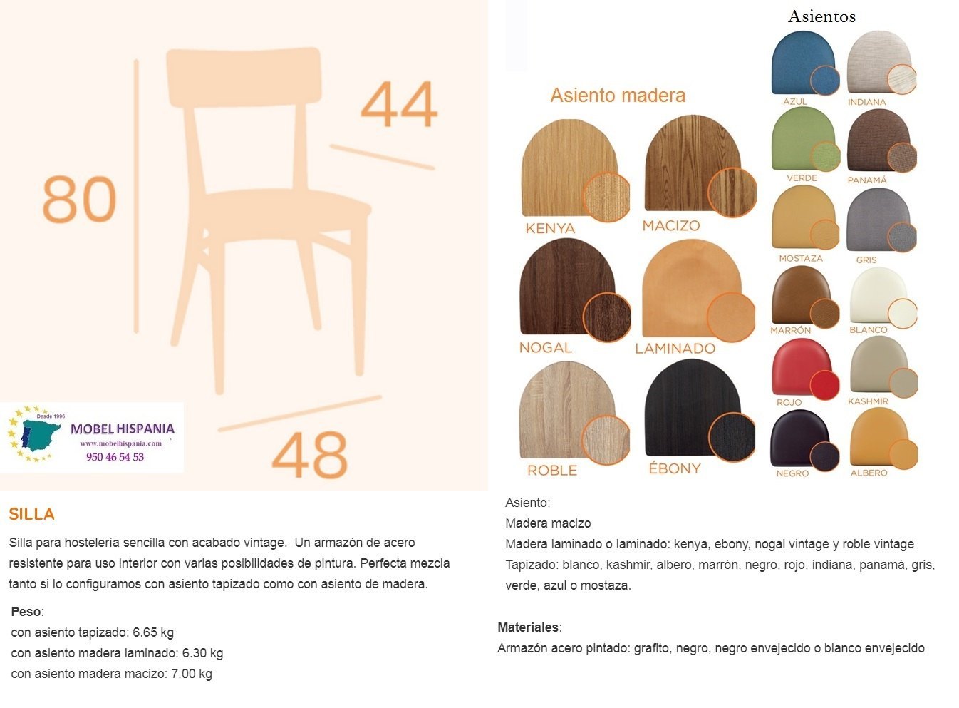 188 silla metal envejecida roble 04 1