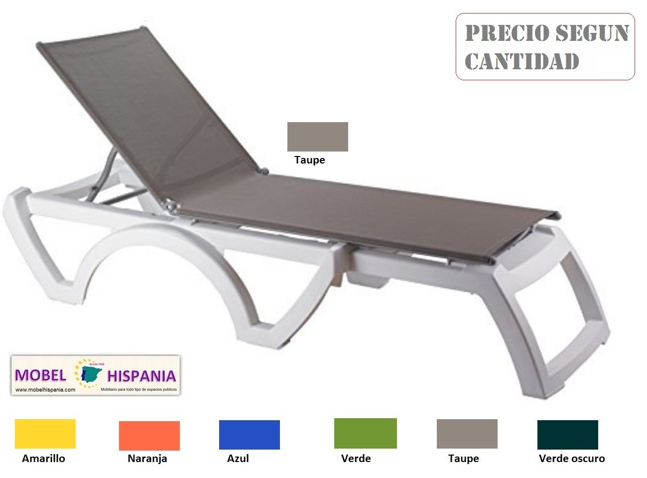 JAMAICA Beach tumbona polipropileno azul 08