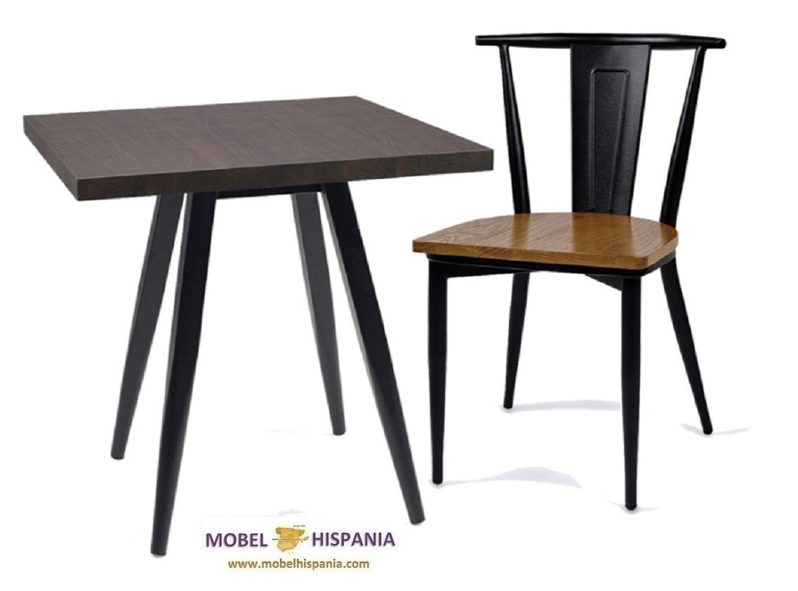 DAKOTA banqueta acero negro envejecido laminado 05