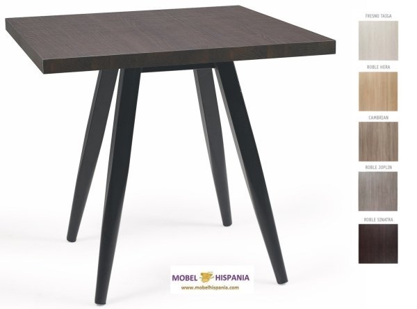 DENVER silla c4 negro carcasa nogal vintage 08 1