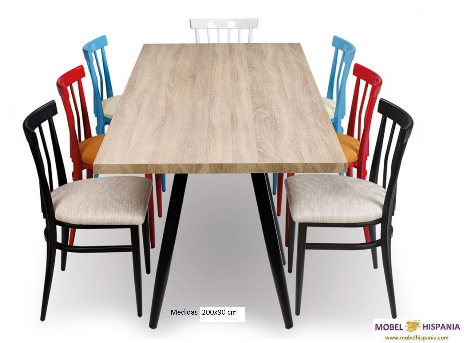 RB.866 Mesa metal blanco tablero melamina roble joplin 07