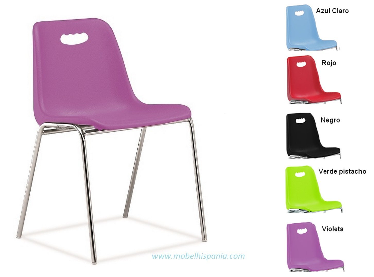 Vicenza silla cromada pvc mobel hispania 03 1