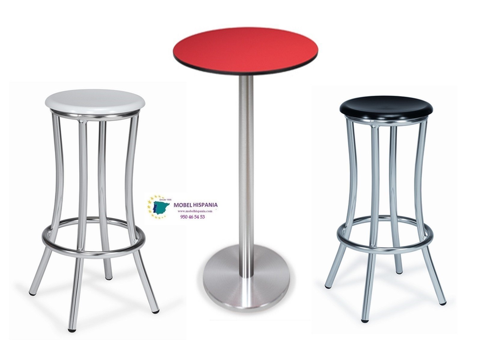 8119 Banqueta Negro Asiento Tapizado Verde 08