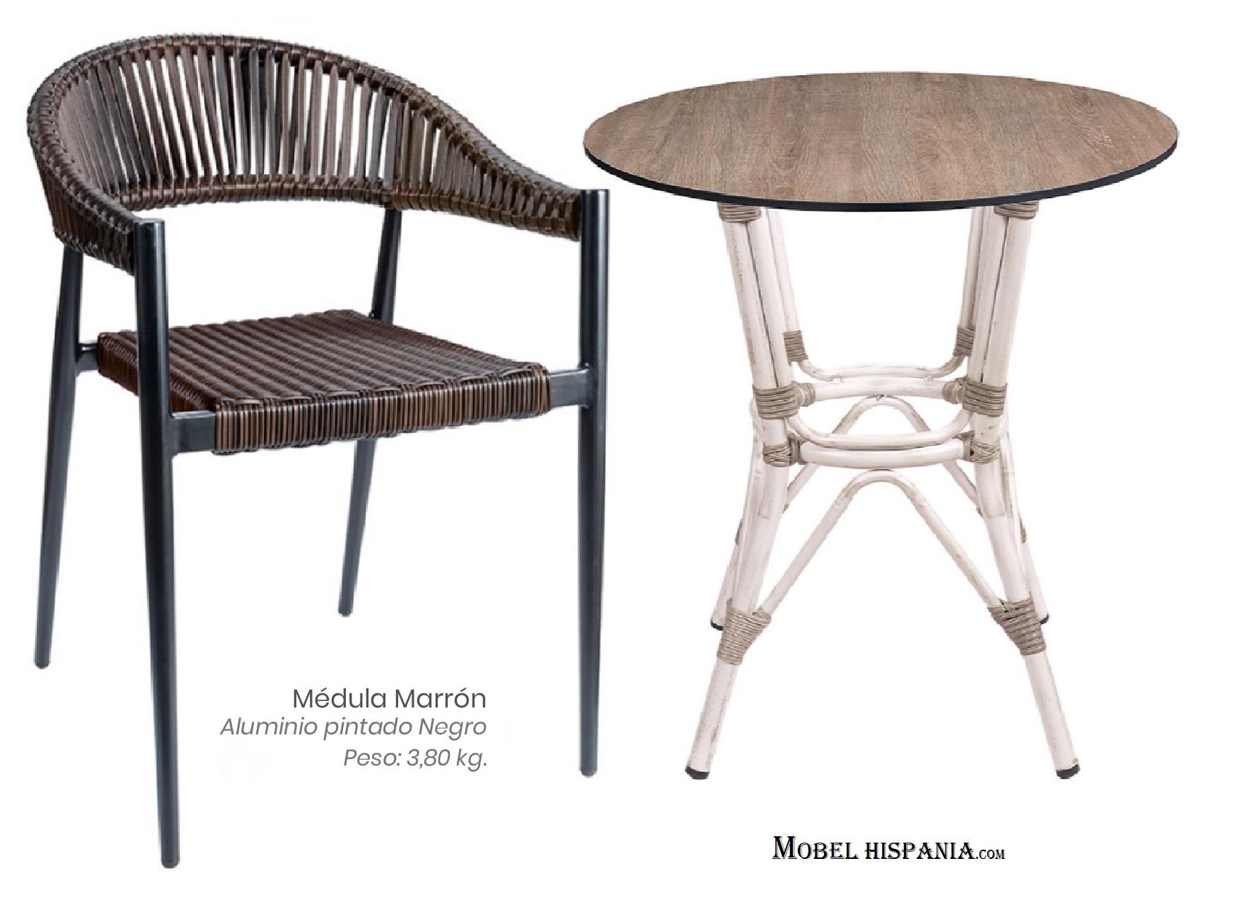 4524 Sillon aluminio negro medula marron 07 1