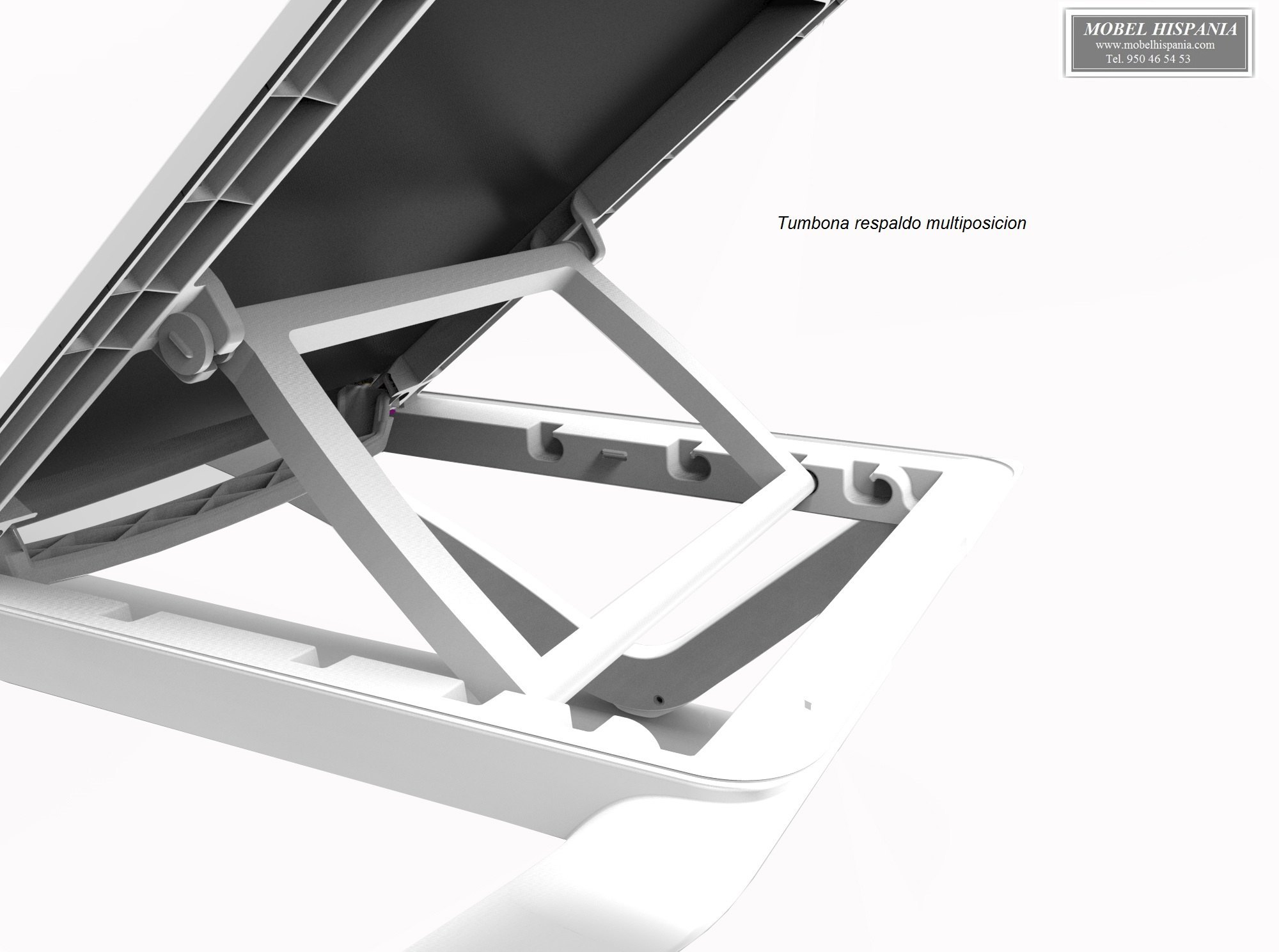 SKY tumbona polipropileno textiline azul 05