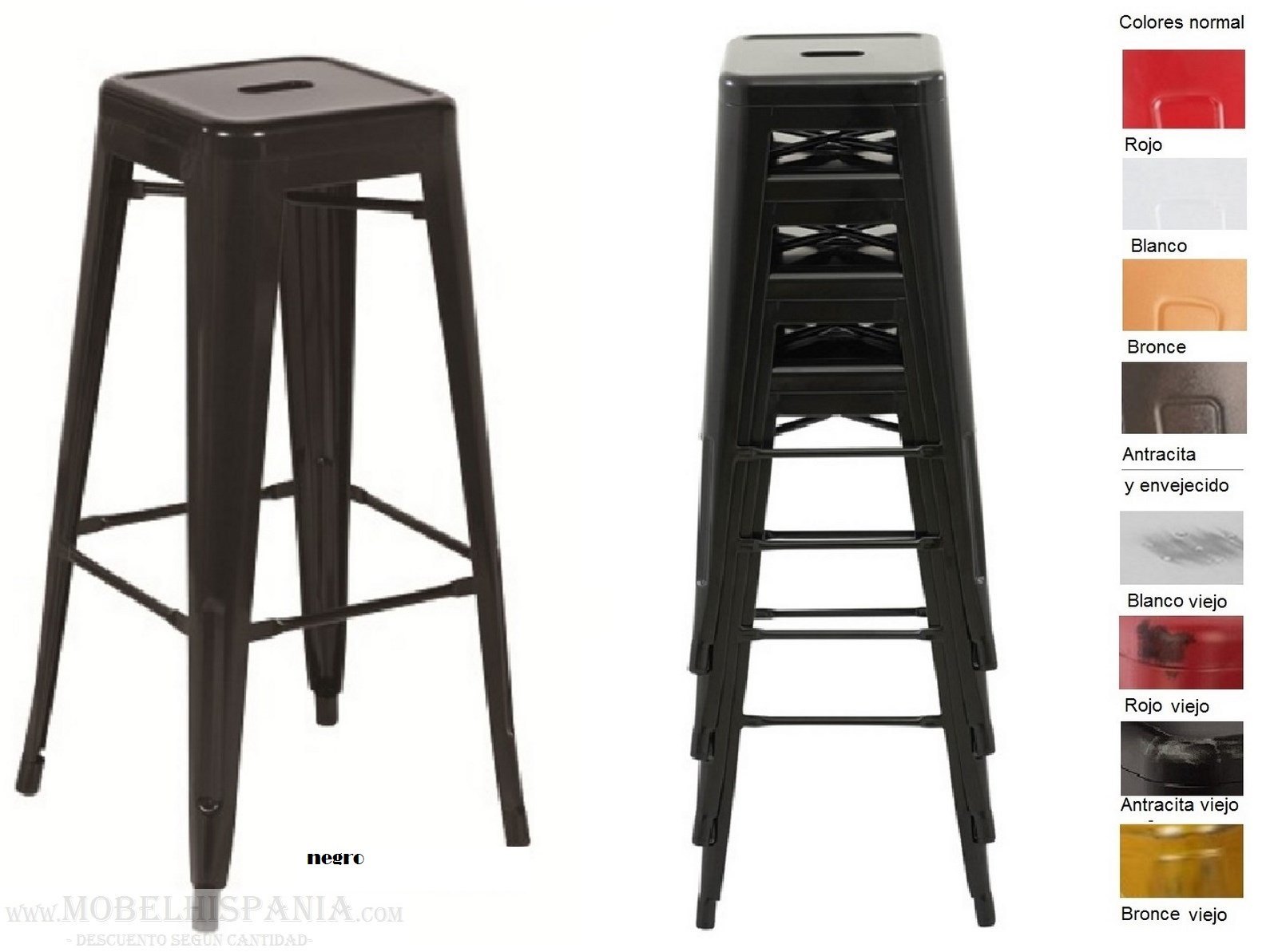 Passion-negro-taburete-tolix Passion negro taburete