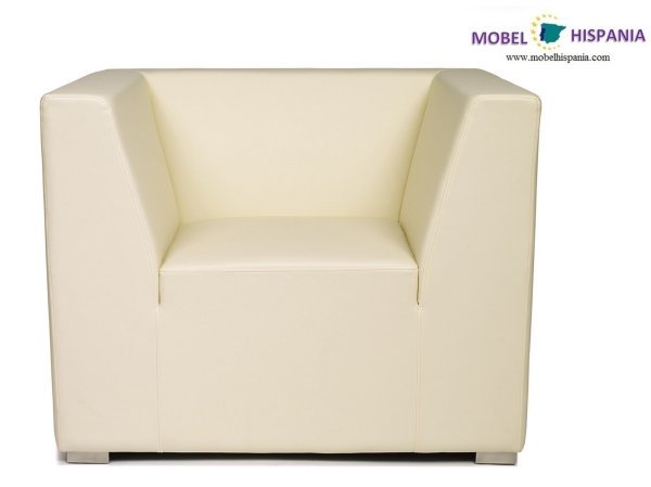 Puf cuadrado blanco 08