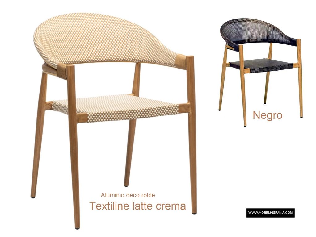 4524 sillon aluminio latte negro