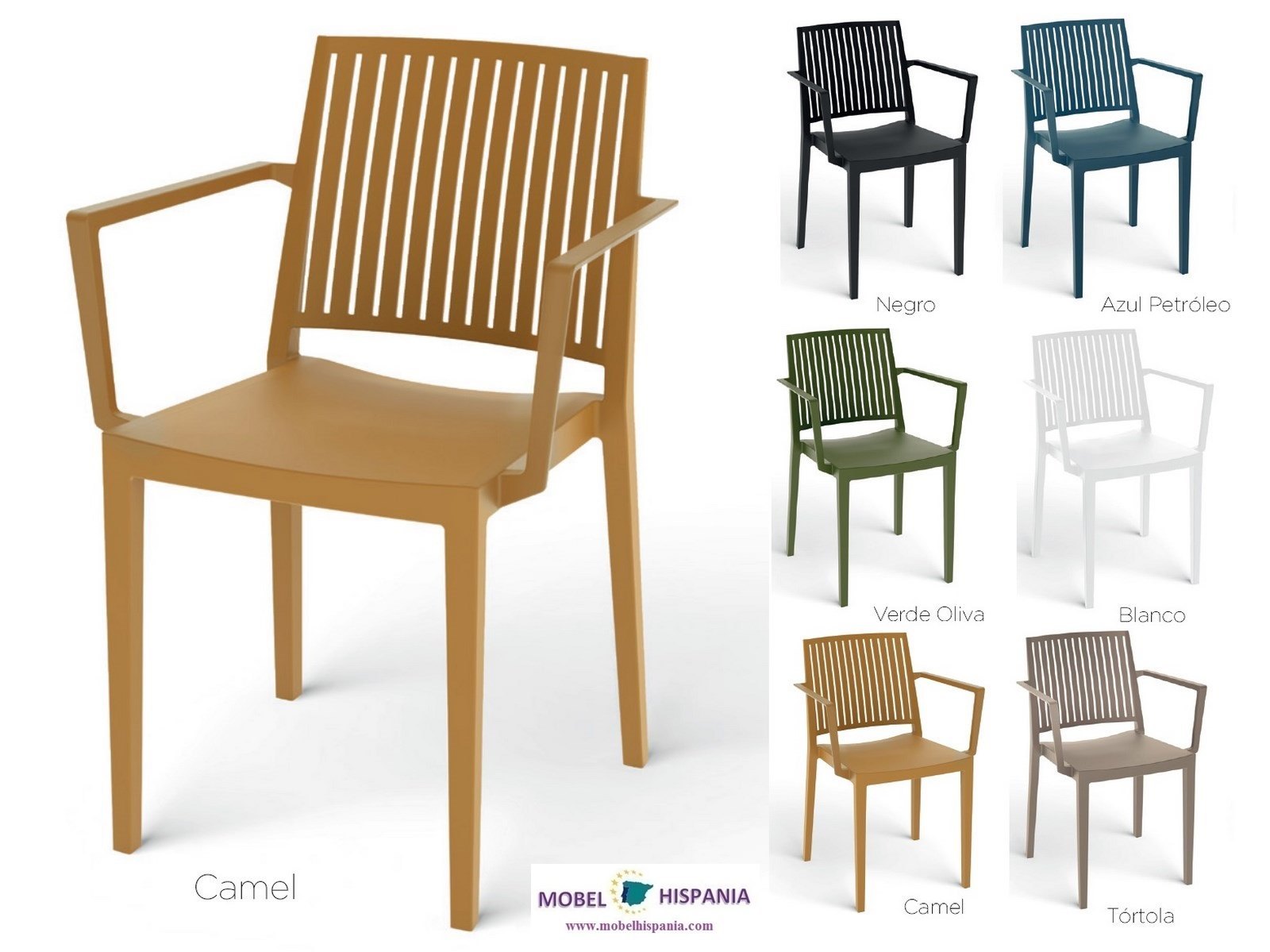 BARSILIA sillon polipropileno camel 2