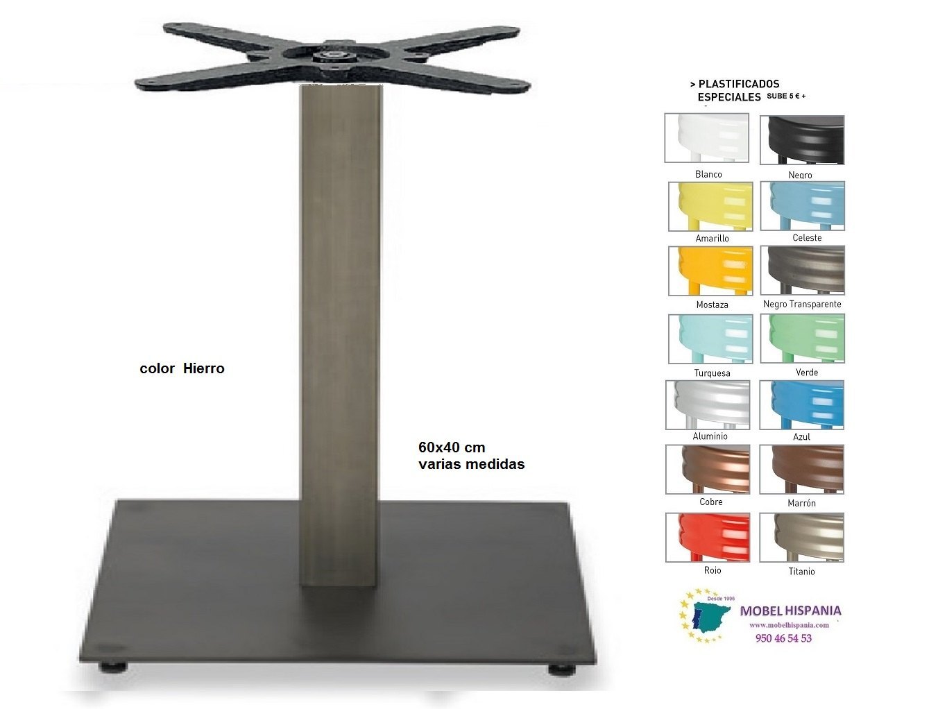 3023-pie-mesa-metalico-transparente 3023 pie mesa metalico transparente
