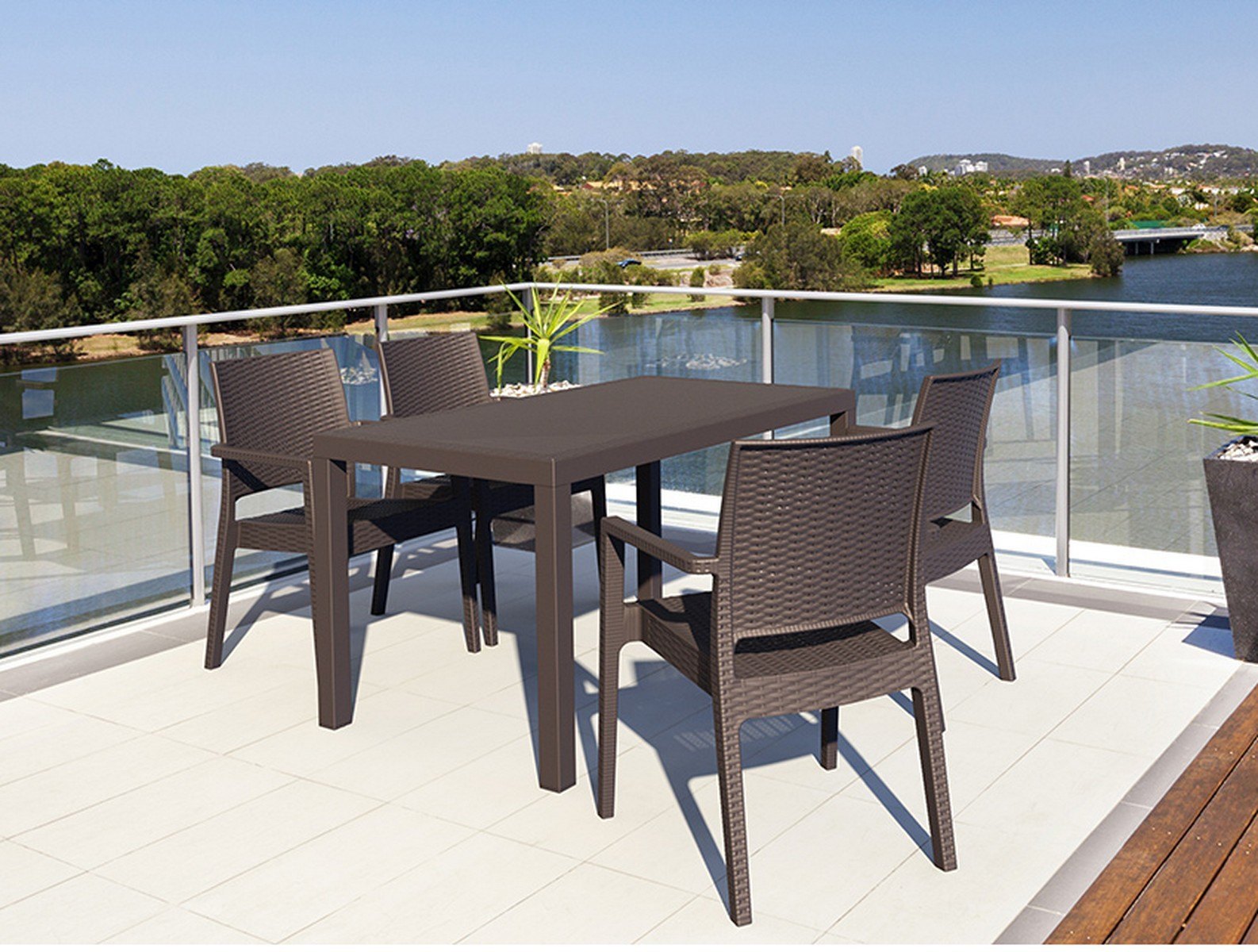 Indiana silla apilable resina hosteleria blanca rattan 05 1