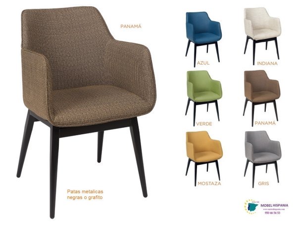 RB6629 Sillon metal negro indiana 02