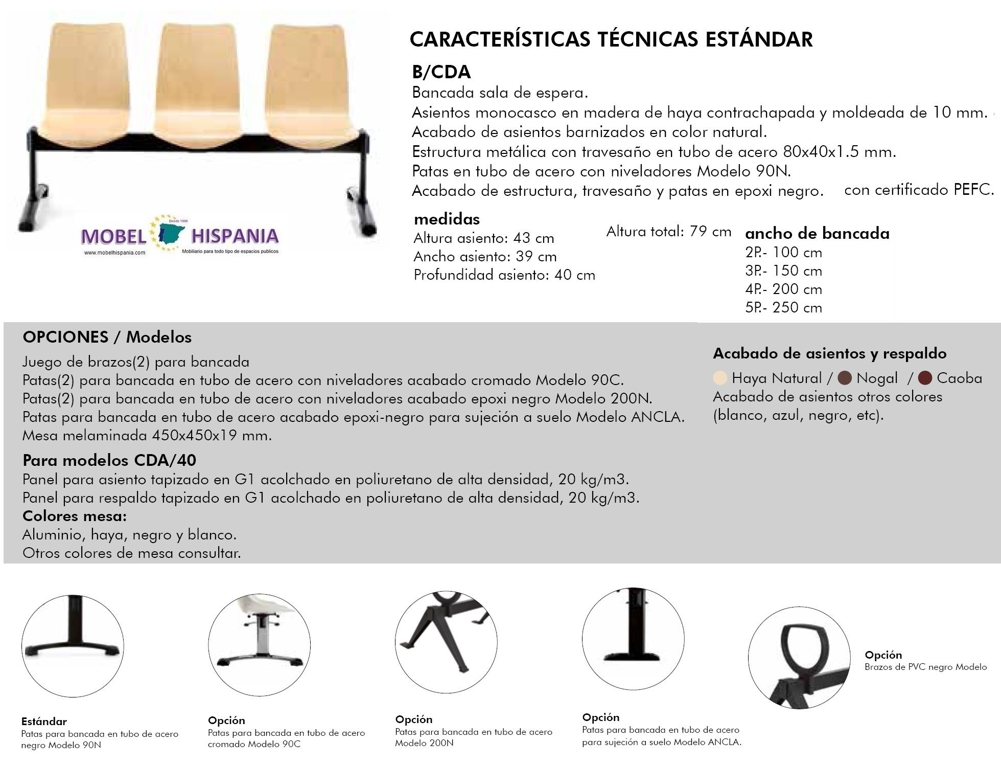 BCDA Bancada 3plazas madera 04