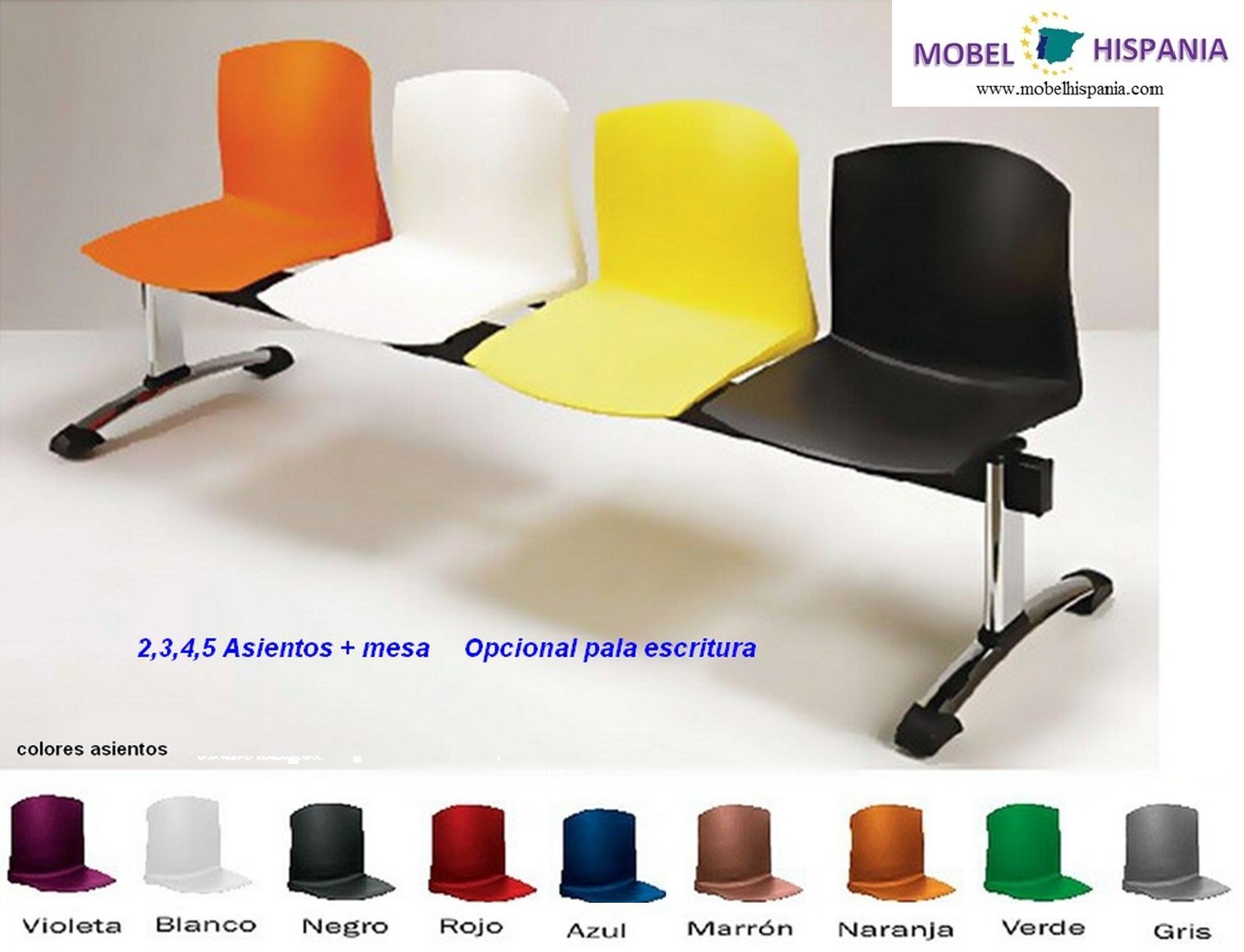 pull bancada salas espera plastico