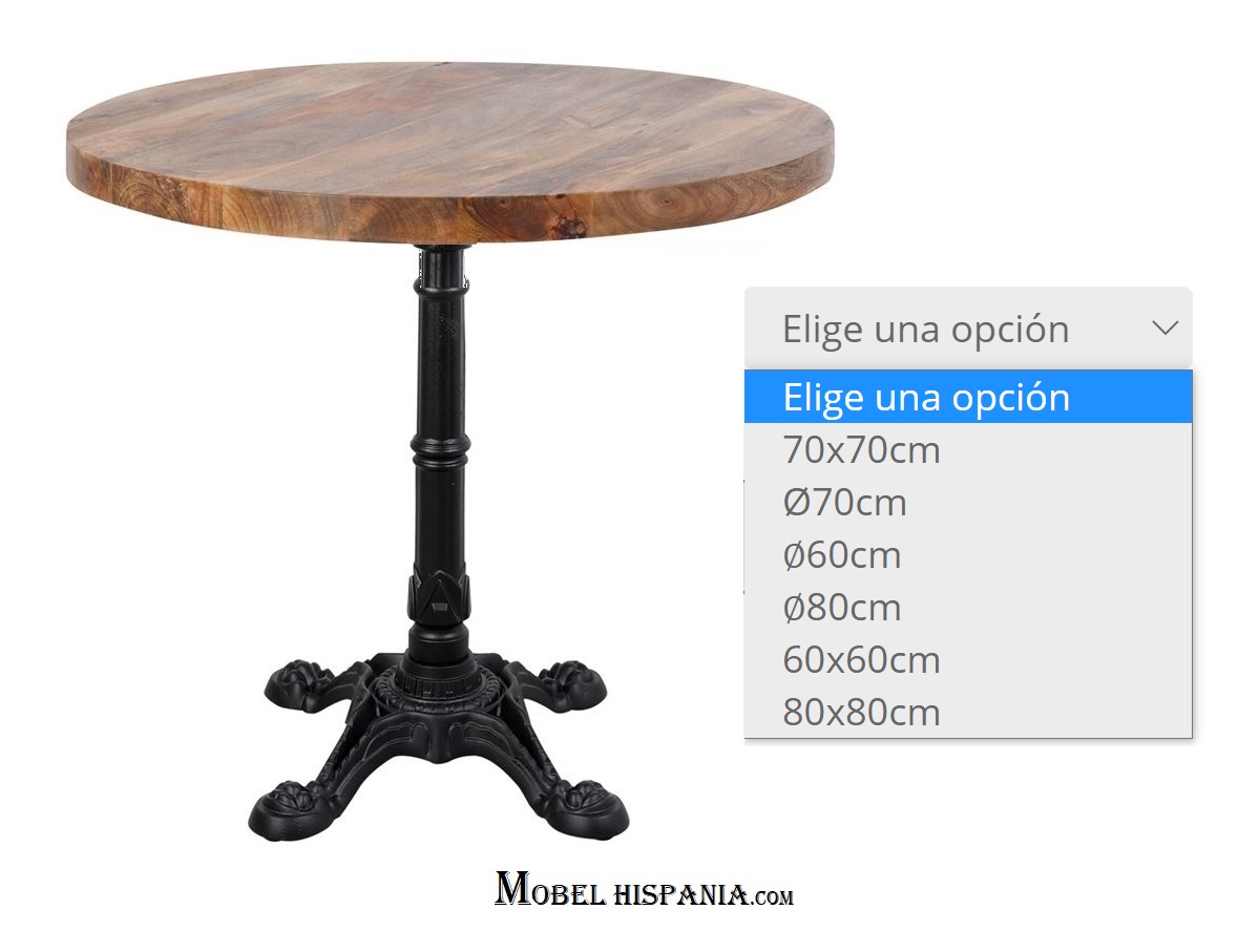 KRONOS Mesa fundicion madera