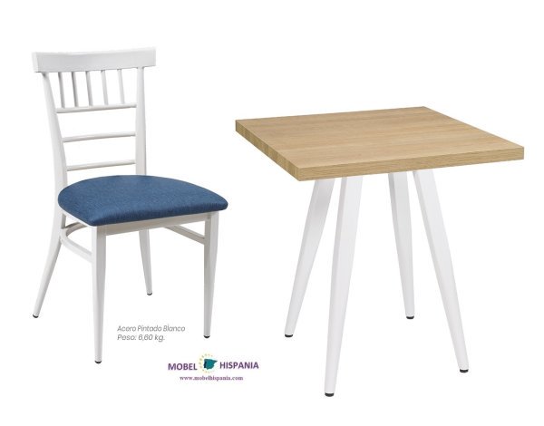 152 Silla metal blanca tapizado verde 01 1