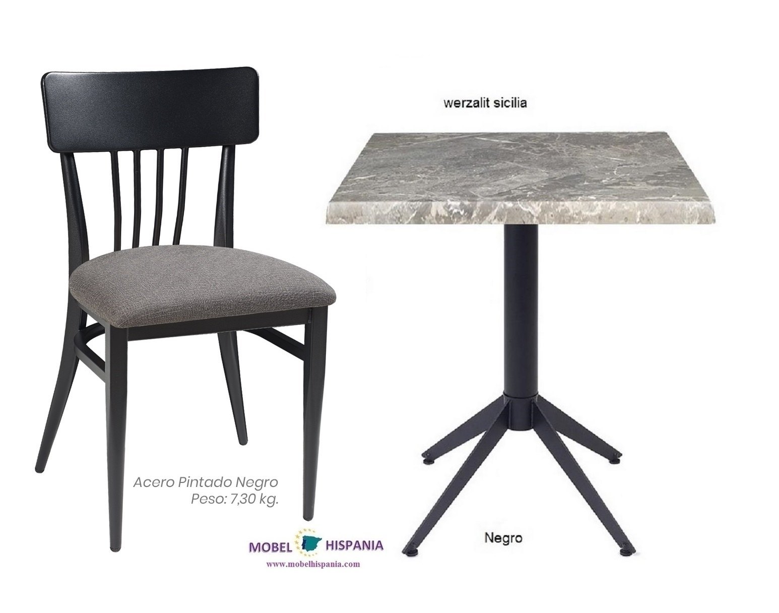 151 Silla Negro Tapizado verde 04 1