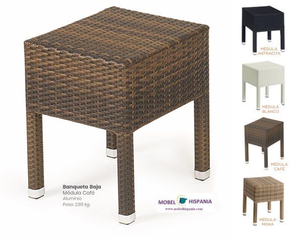 4552 Taburete bajo aluminio medula cafe 1 1