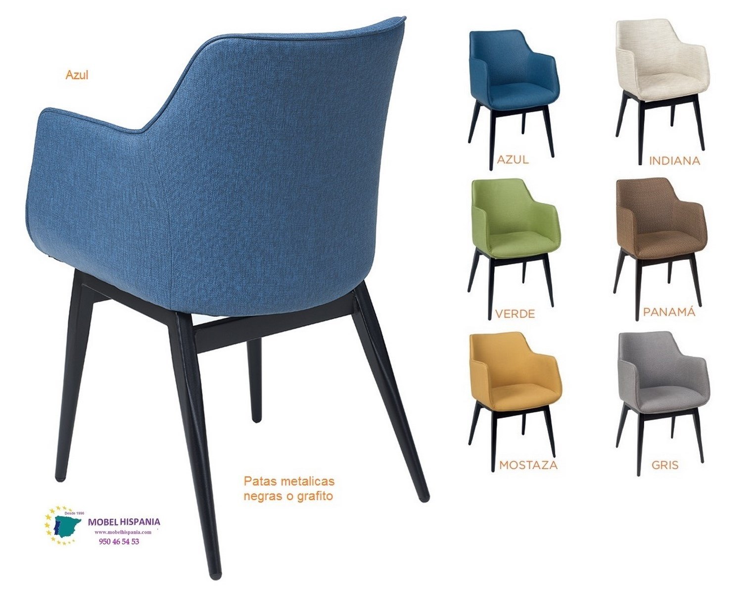 RB6628 silla metal azul 08