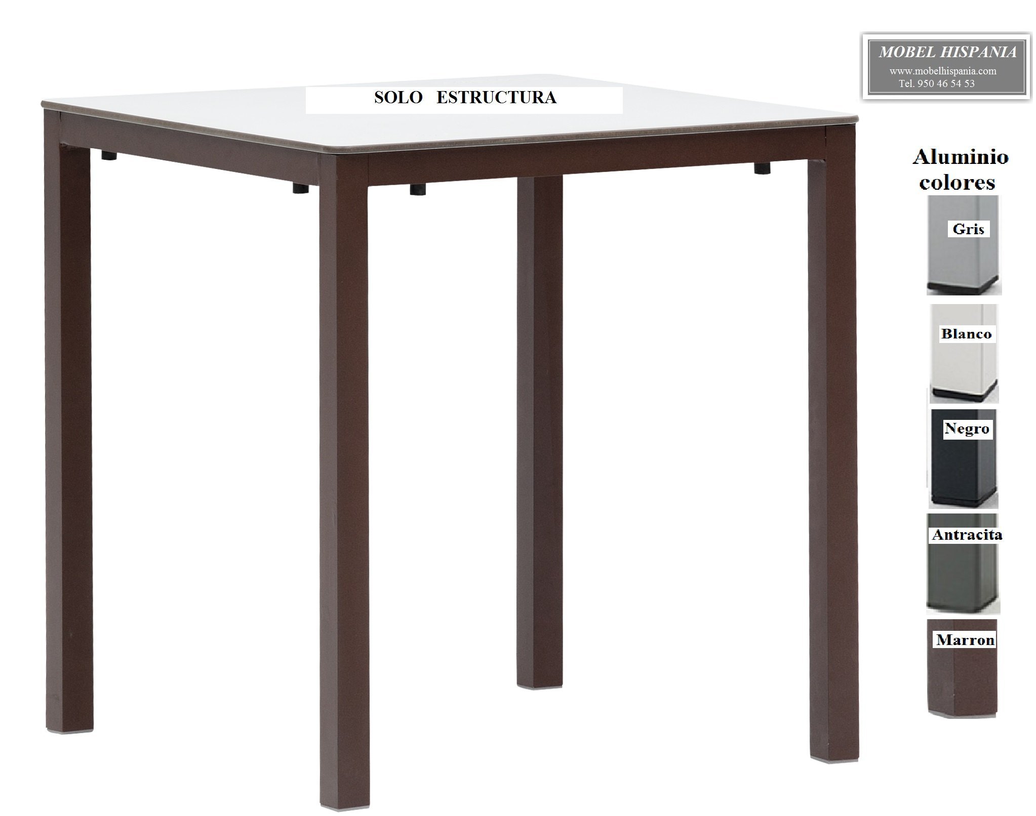 2942m-mesa-aluminio-marron-hosteleria 2942m mesa aluminio marron hosteleria