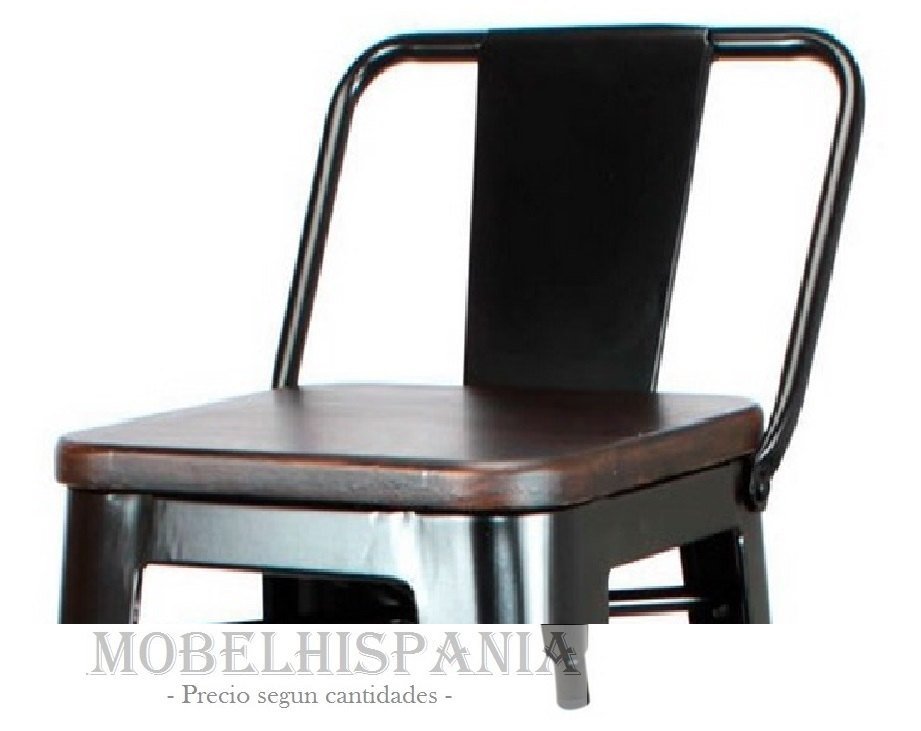 SOHO negro taburete metalico tolix industrial 01