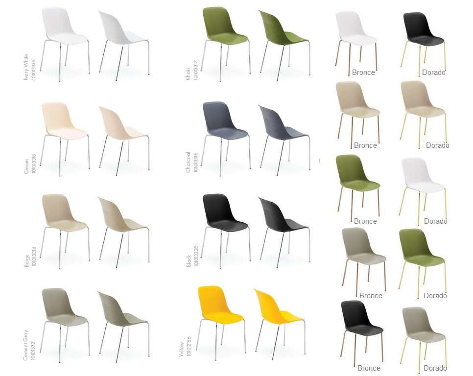 SHELL silla dorado negro 09