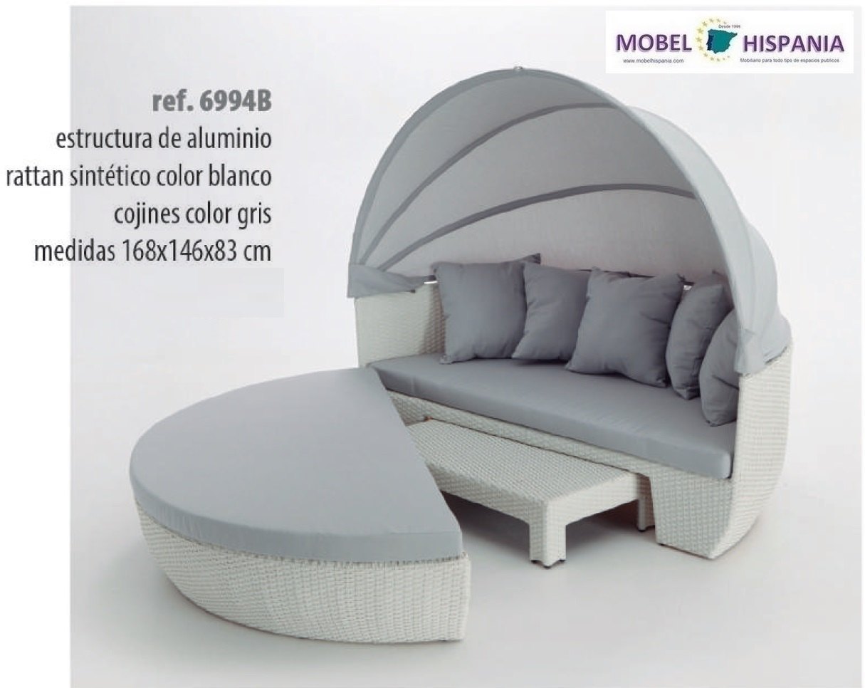 alpino-Set-cama-chill-out-rattan-sintetico-blanco alpino Set cama chill out rattan sintetico blanco