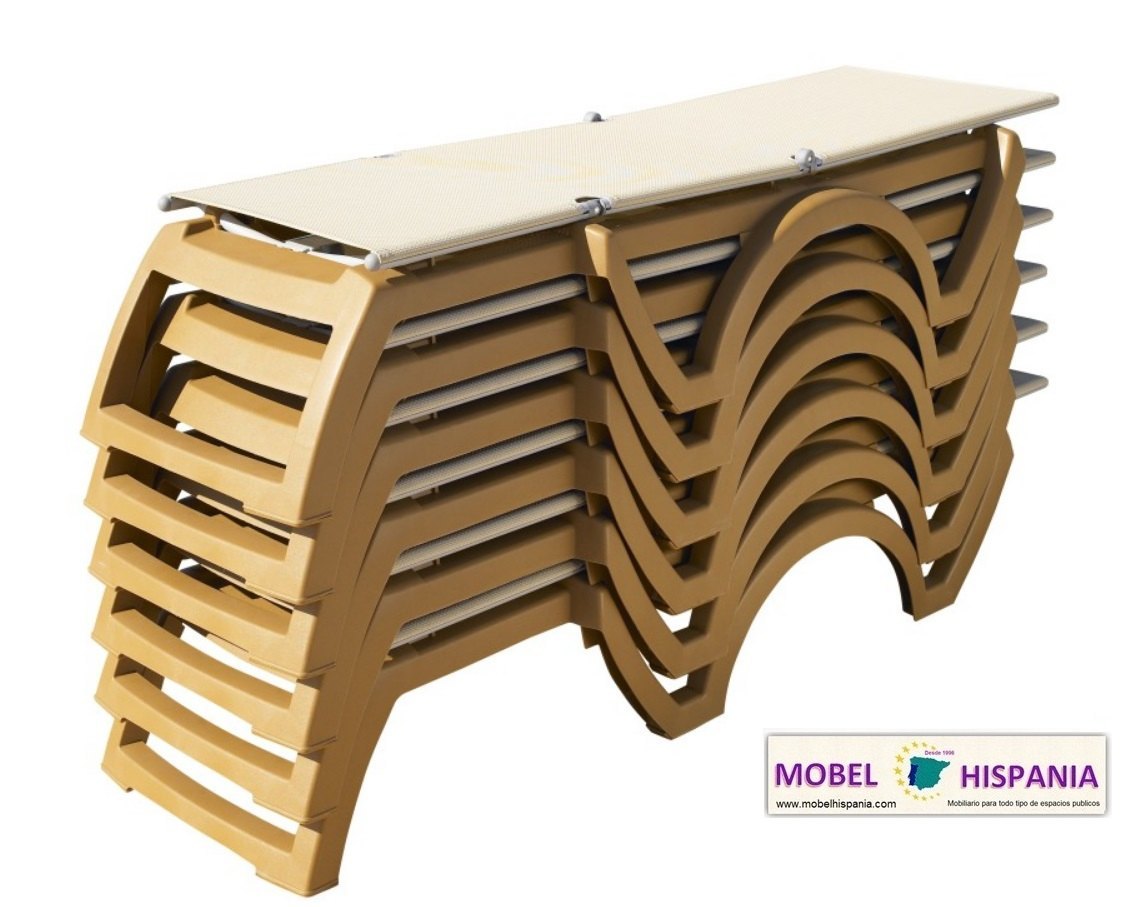 Bali tumbona polipropileno antracita crema 08