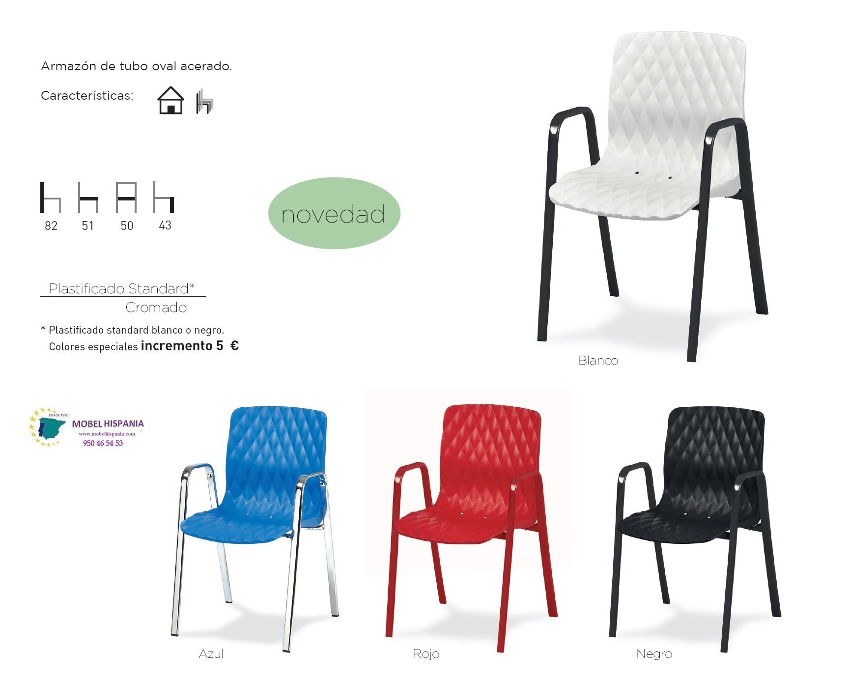 1019 silla patin cromado asiento azul 06 3