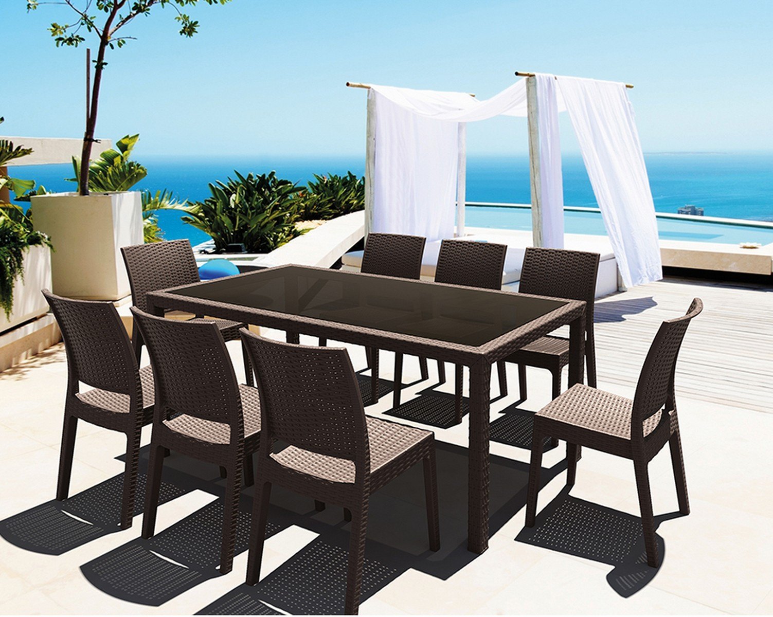 Indiana silla apilable resina hosteleria chocolate 06