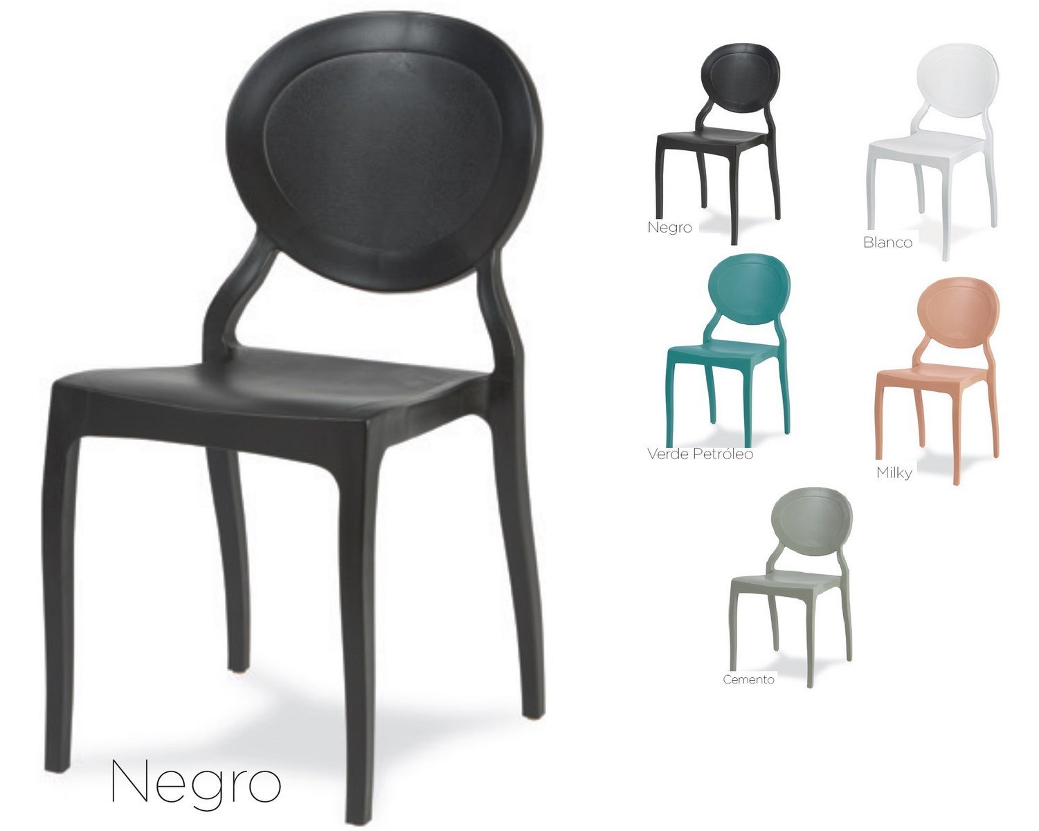 1125 silla polipropileno negro 5